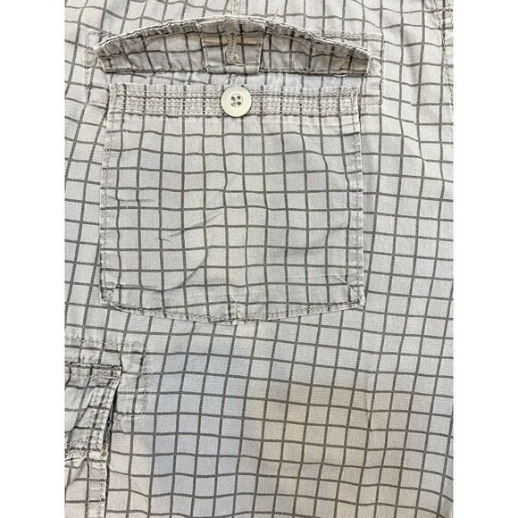 Vintage OP Ocean Pacific Gray Black Checked Cotton - Picture 5 of 8